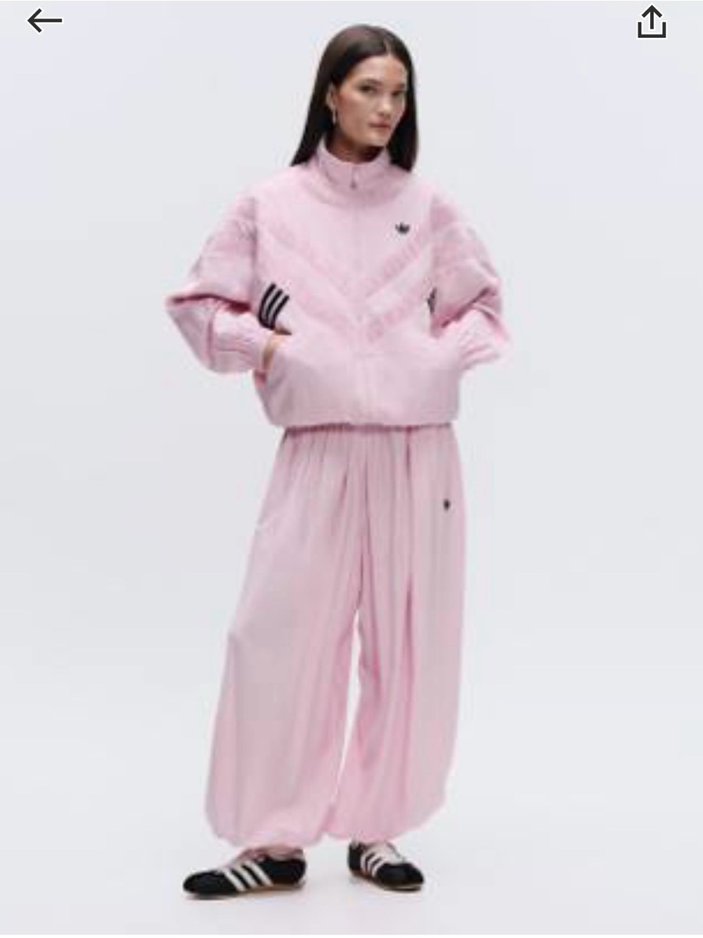 adidas Originals Pink Quilted Track Jacket - Picture 2 of 2
